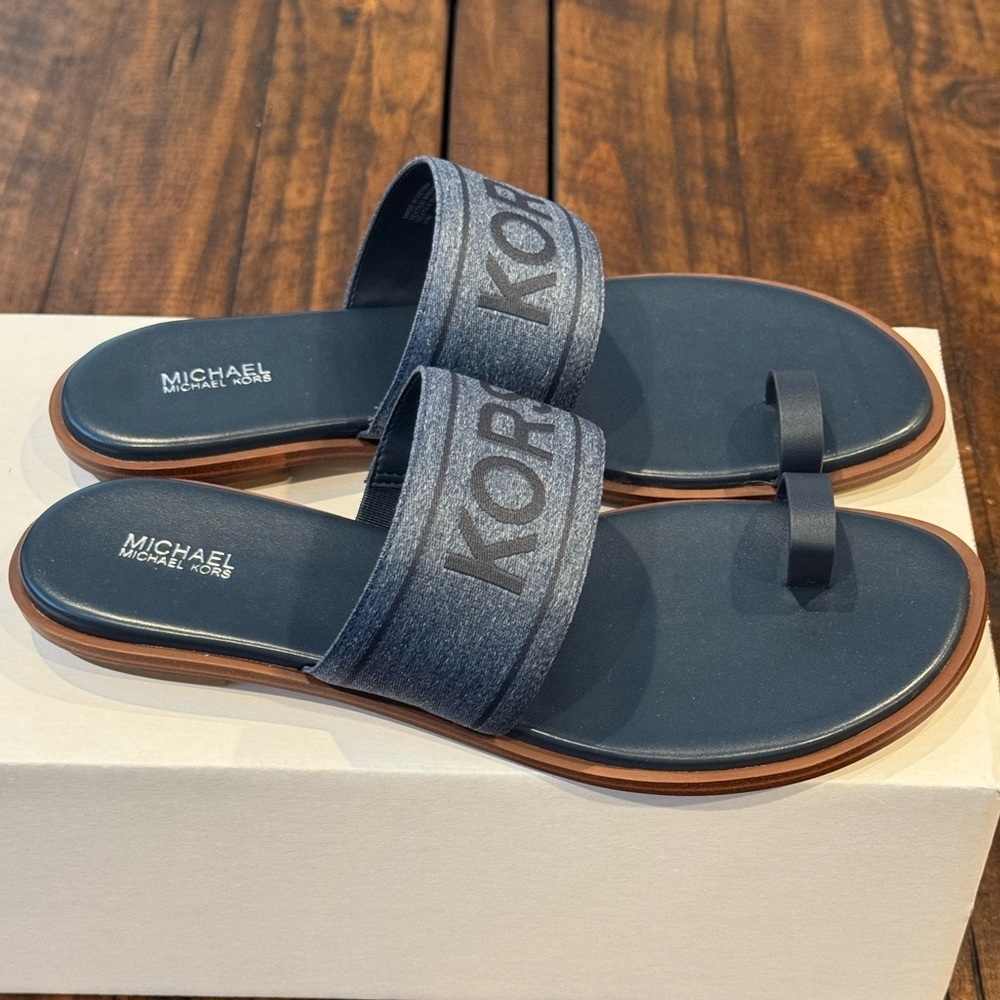 MICHAEL Michael Kors August Logo Flat Sandal